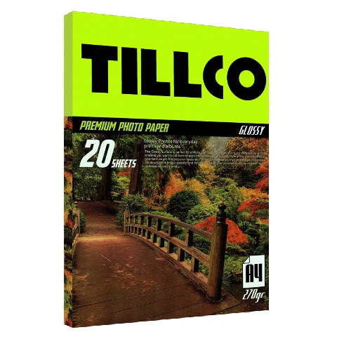 کاغذA4 فتوگلاسه تیلکو Tillco بسته 20 برگ