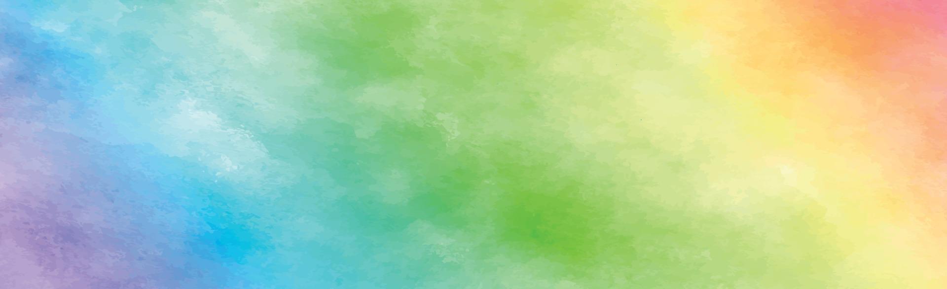 panoramic texture of realistic multi colored watercolor on a white background vector