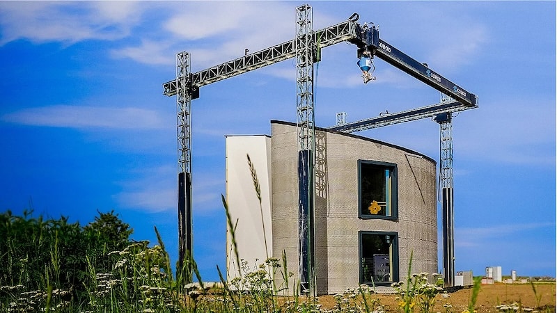 ساخت خانه با پرینتر سه بعدی